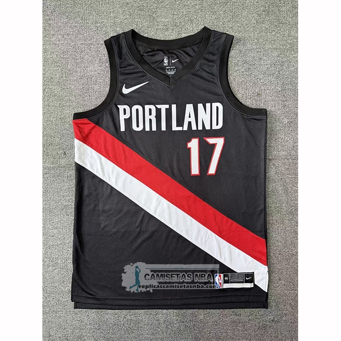 Camiseta Portland Trail Blazers Shaedon Sharpe NO 17 Icon 2025-26 Negro